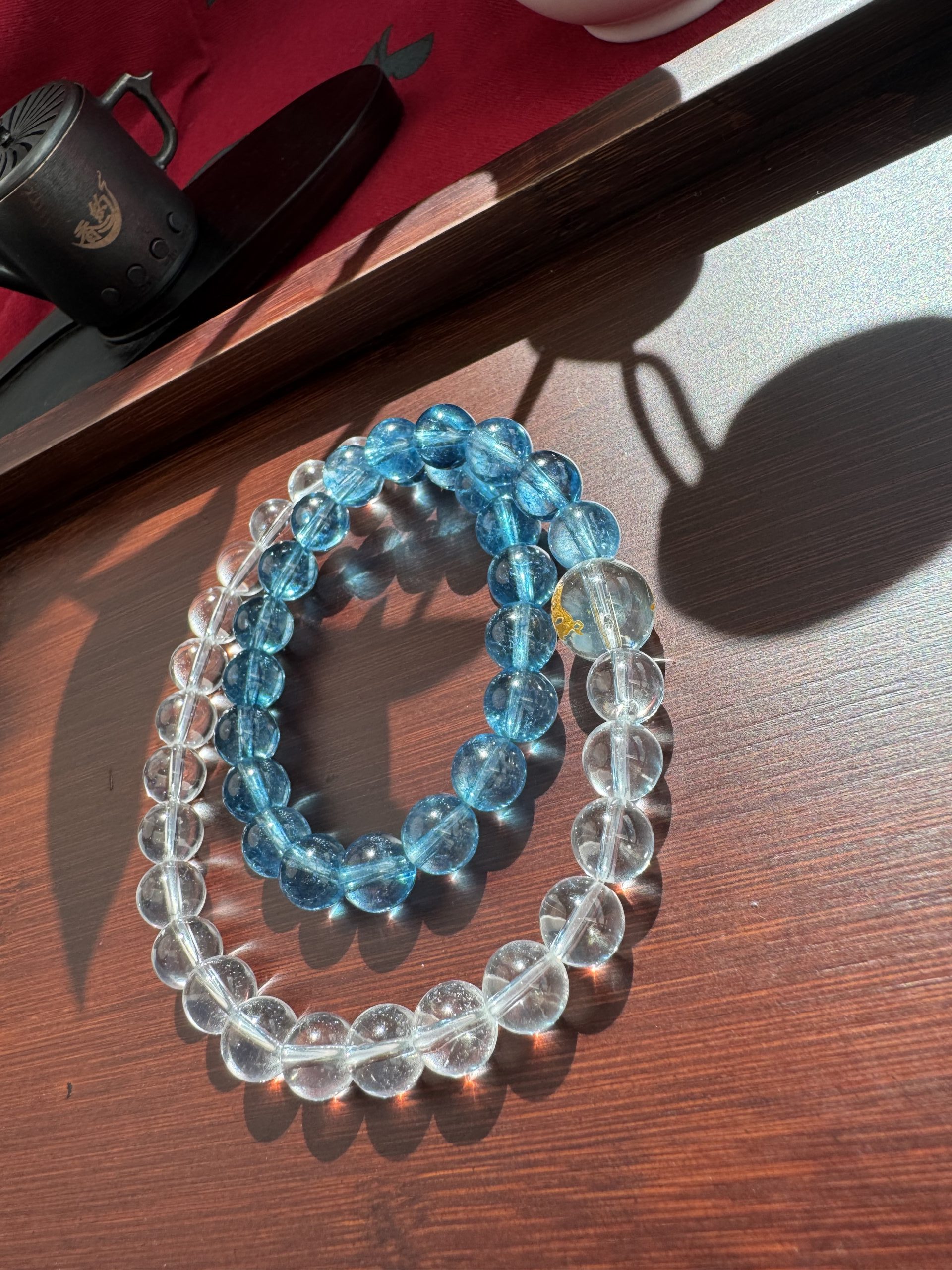 Dual Rings: Gold-Water · Celestial River Flow An energy bracelet exclusively for those aligned with the Water element. - Image 13