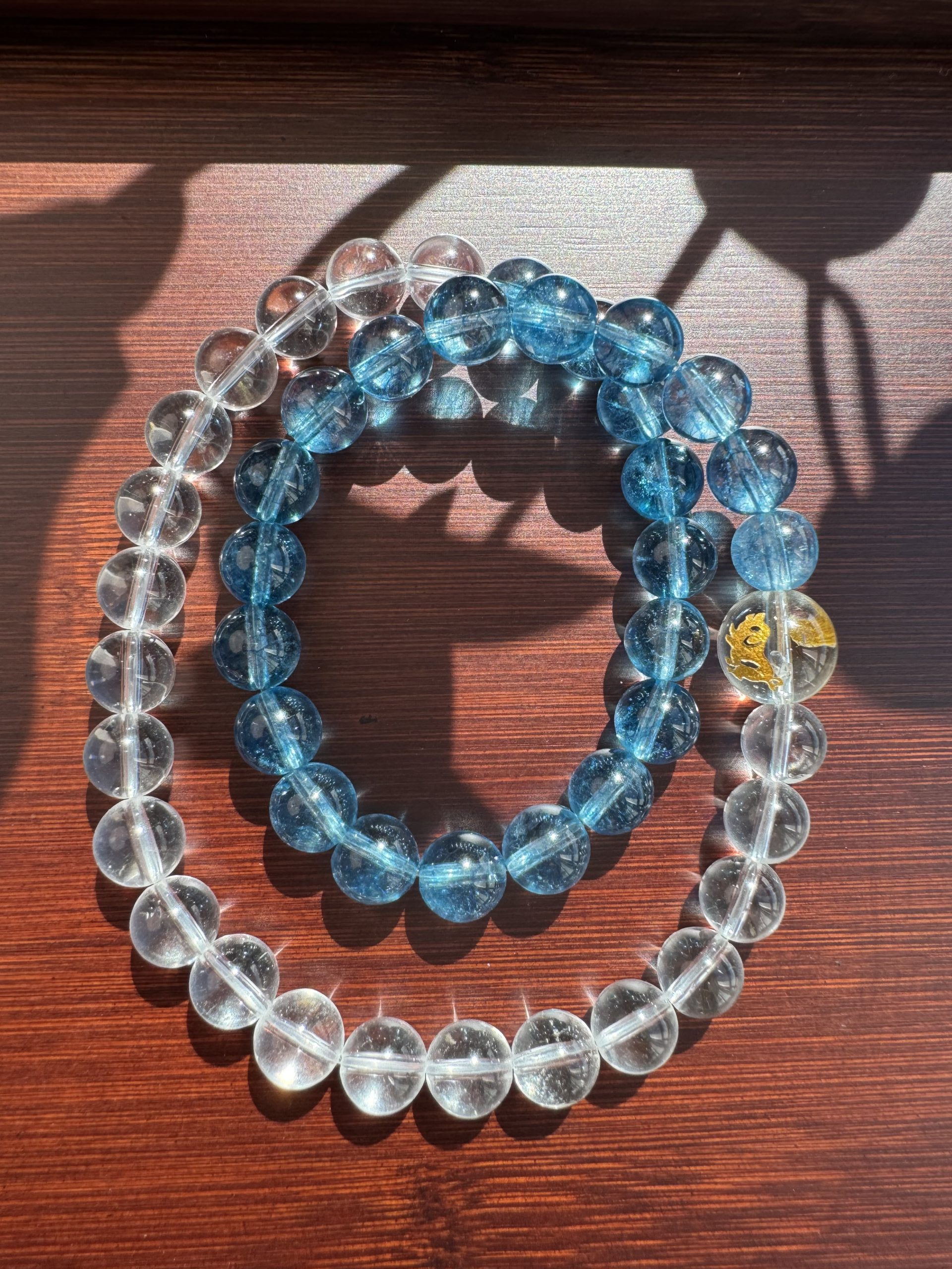 Dual Rings: Gold-Water · Celestial River Flow An energy bracelet exclusively for those aligned with the Water element. - Image 12