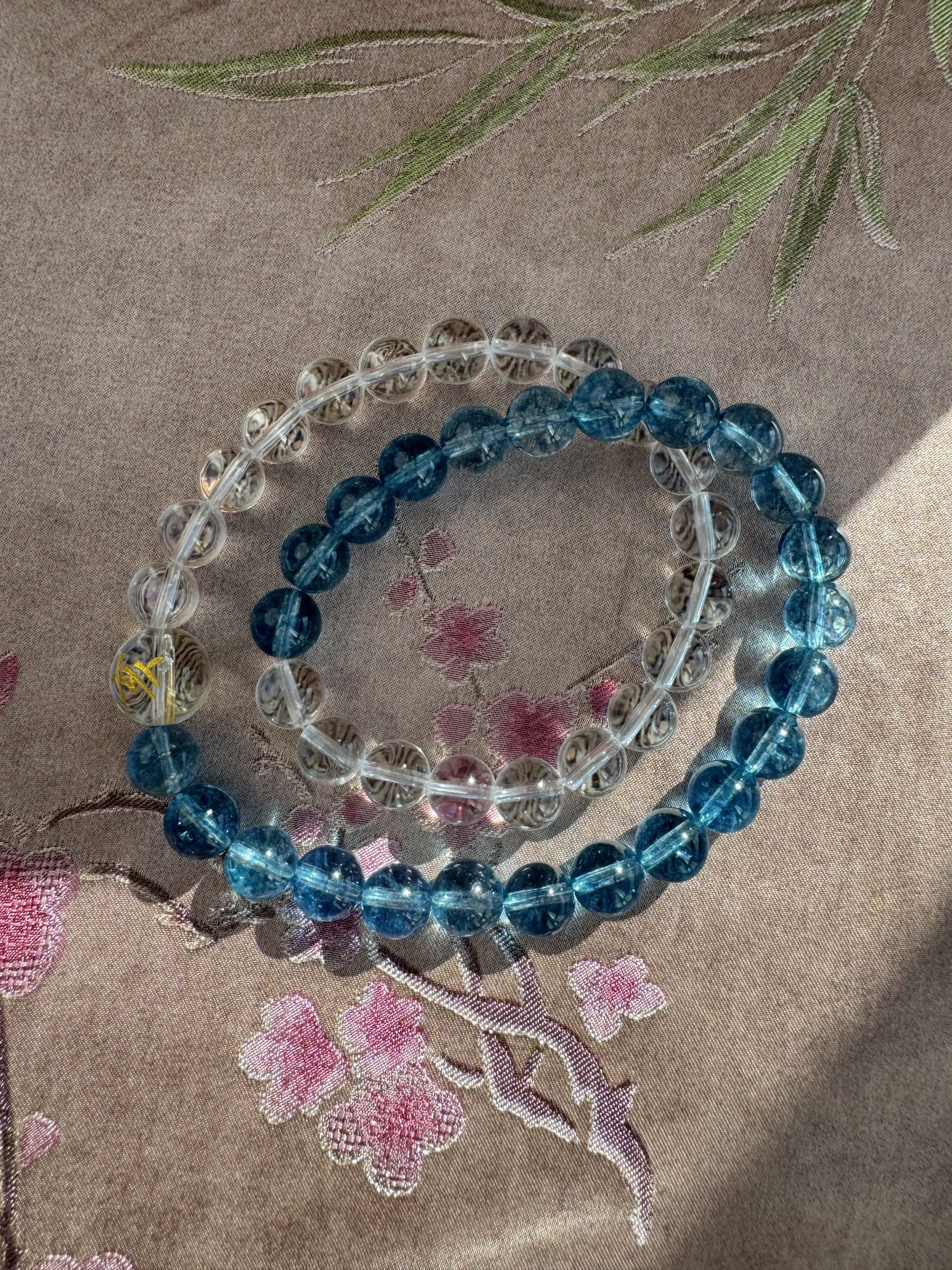 Dual Rings: Gold-Water · Celestial River Flow An energy bracelet exclusively for those aligned with the Water element. - Image 7