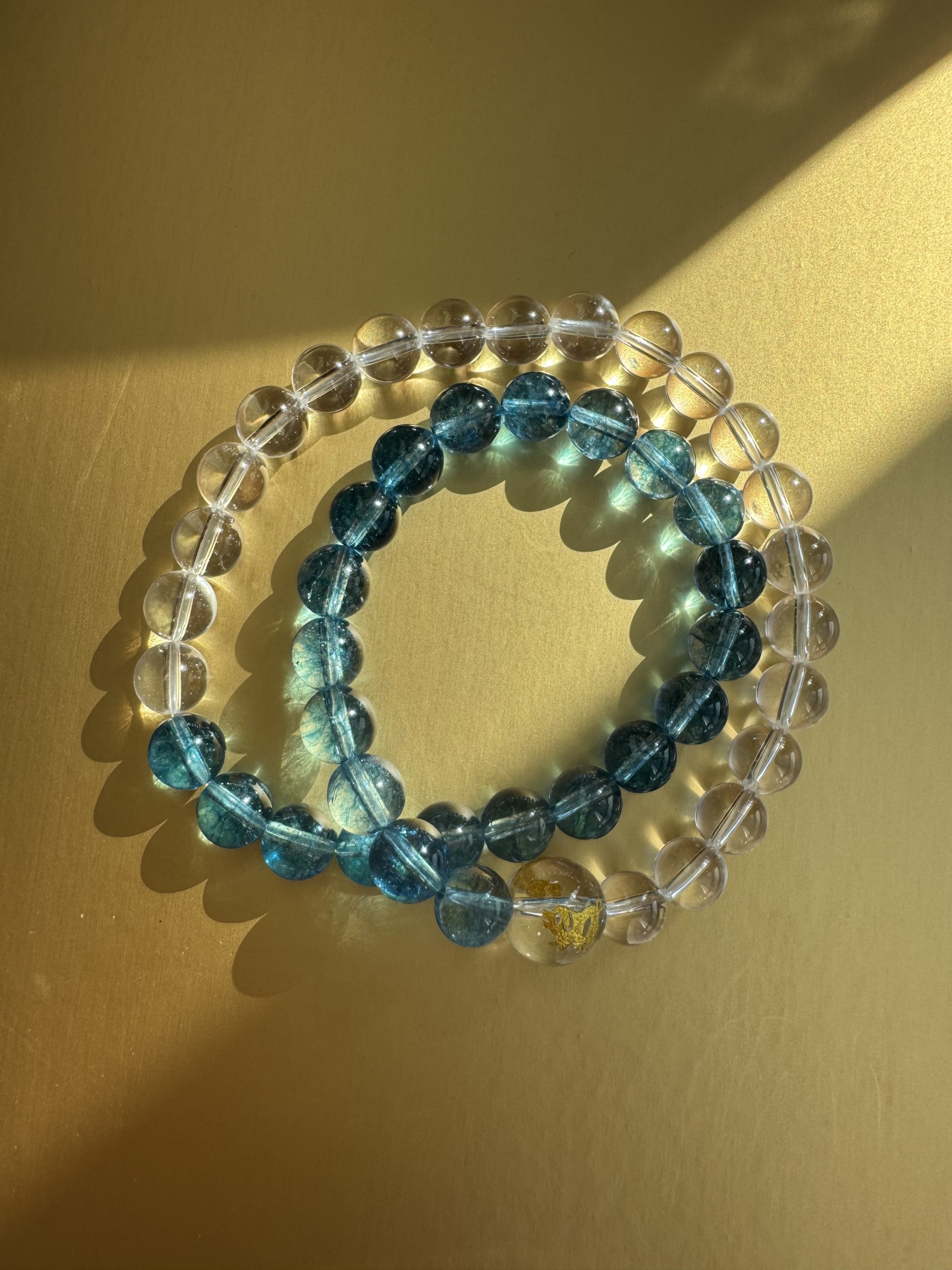 Dual Rings: Gold-Water · Celestial River Flow An energy bracelet exclusively for those aligned with the Water element. - Image 6