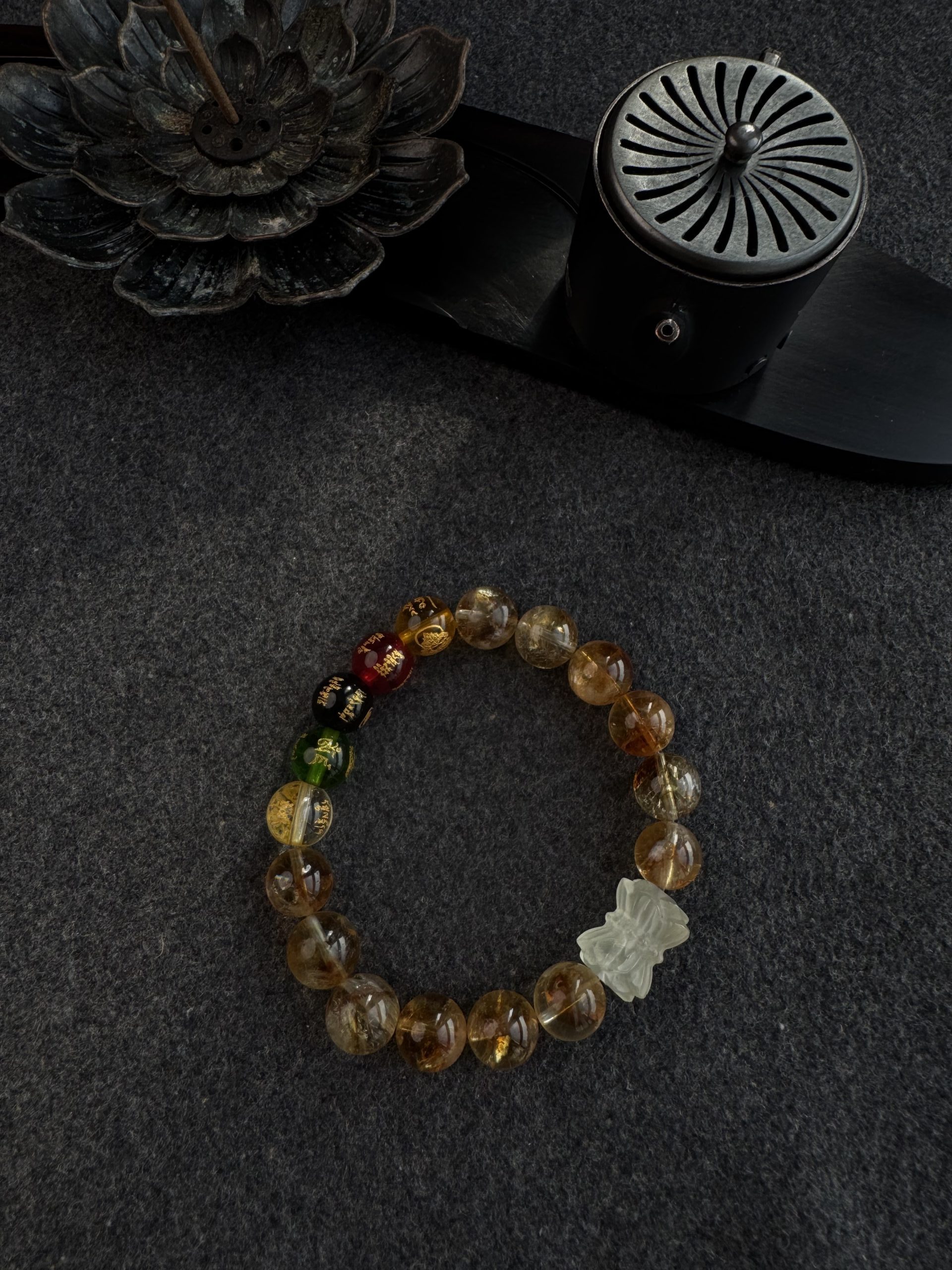Fire Generates Earth · Fortune Born from Heaven An earth energy bracelet exclusively for those aligned with the Earth element. - Image 3