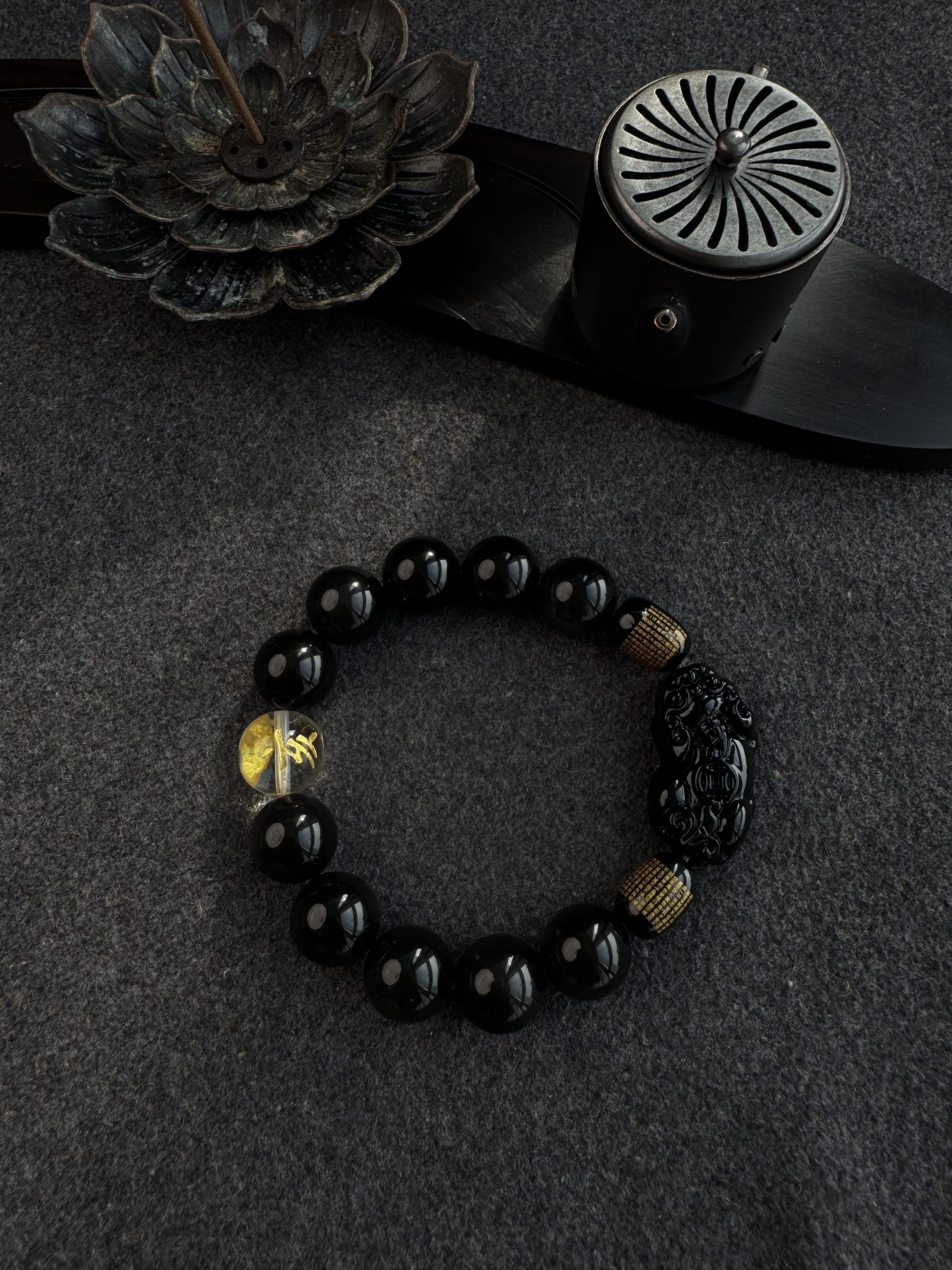 Mystic Water Zen Wealth · Pi Xiu Luck-Attracting - Men's Exclusive Water-Themed Buddhist Bracelet