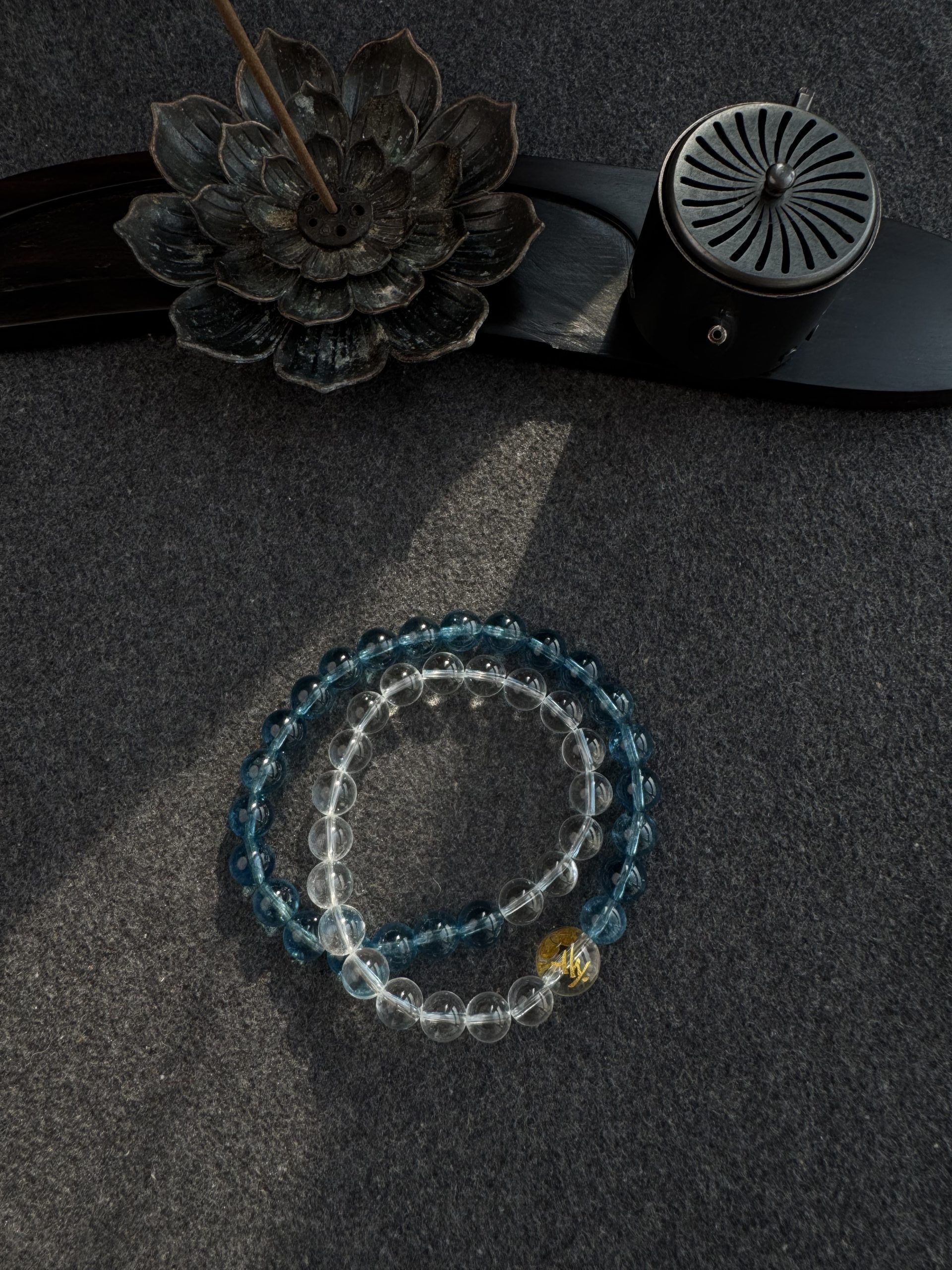 Dual Rings: Gold-Water · Celestial River Flow An energy bracelet exclusively for those aligned with the Water element. - Image 3